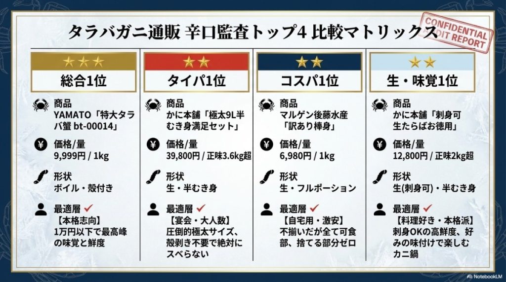 タラバガニ通販TOP4