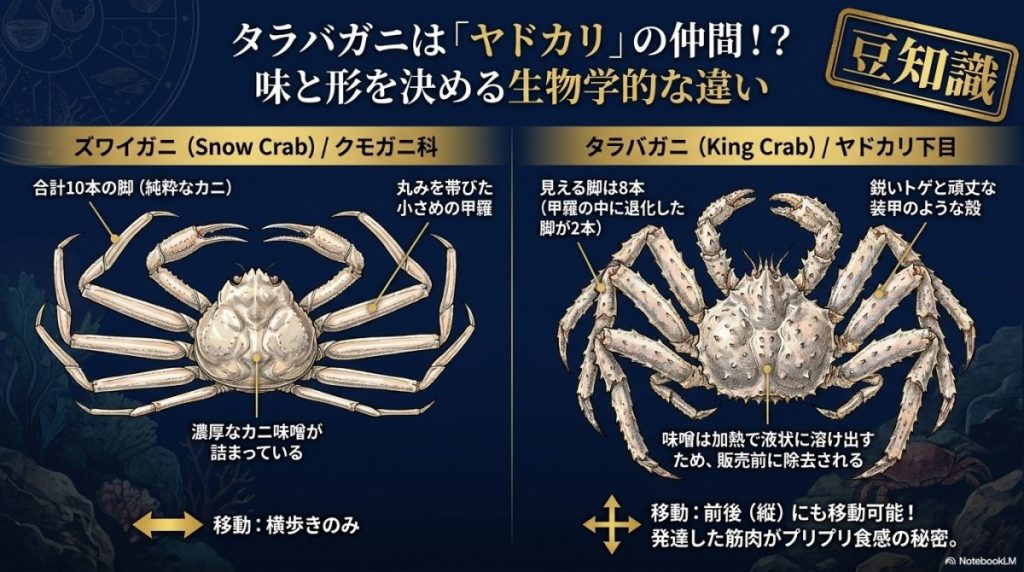 タラバガニは「ヤドカリ」の仲間?!