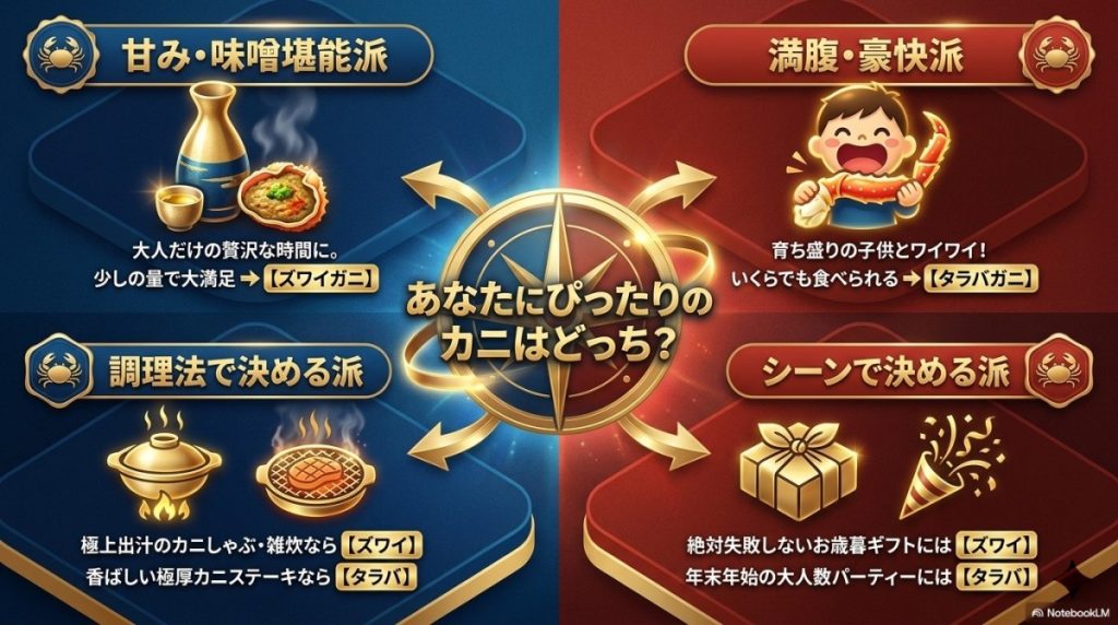 4つの目的別カニ診断