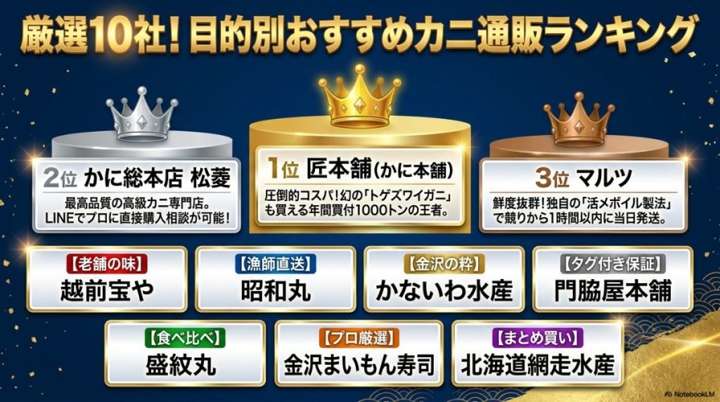 おすすめカニ通販10社