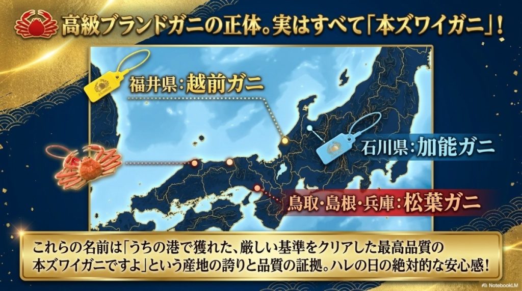 高級ブランドガニの正体は本ズワイガニ