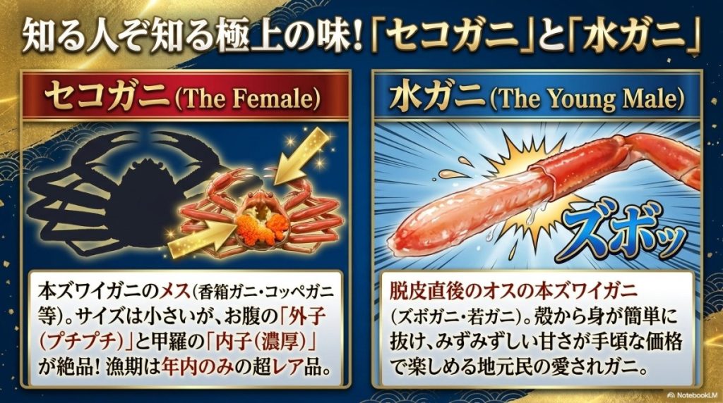 「セコガニ」と「水ガニ」について