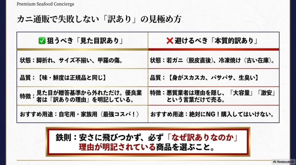 訳ありカニはお得?カニ通販で失敗しない「訳あり」の真実と選び方