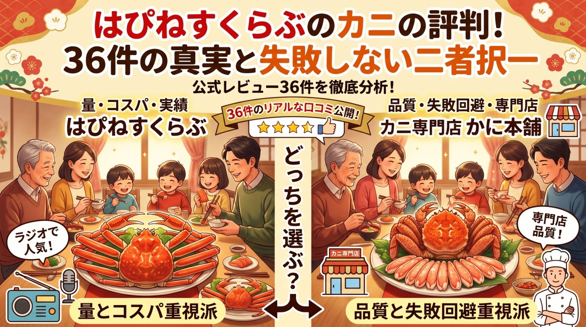 はぴねすくらぶ カニ 評判