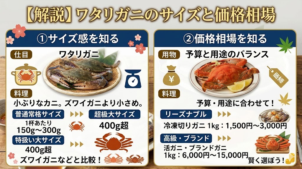 サイズと相場感を知っておく