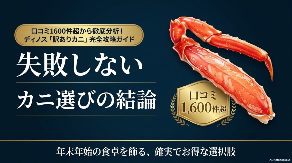 ディノス カニ 訳ありの口コミ1000件を分析!失敗しない選び方