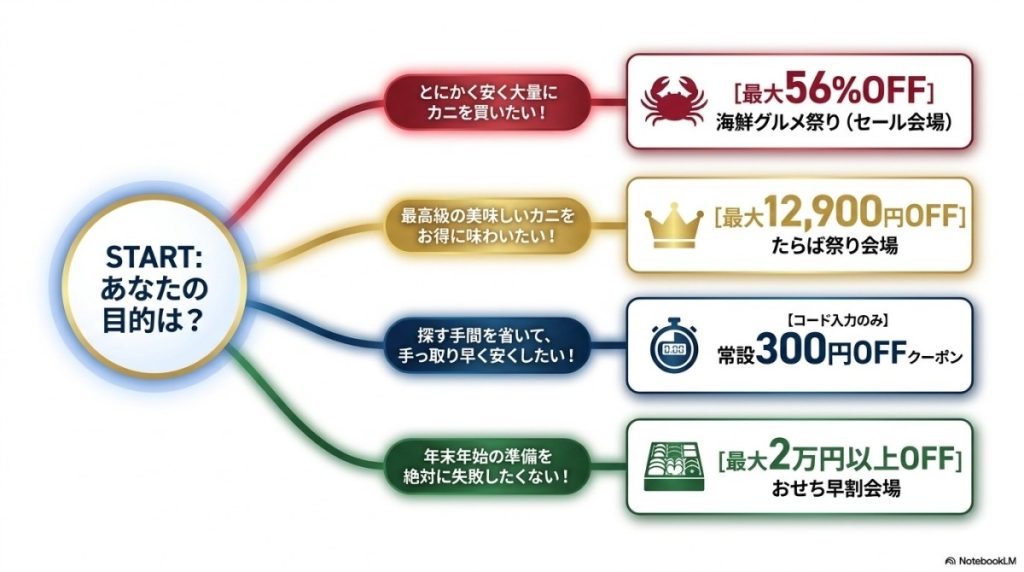 あなたにぴったりのお得な買い方はどれ?目的別クーポン診断
