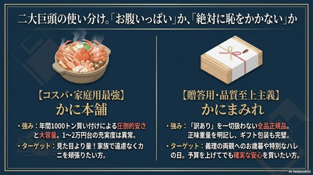 【コスパ・家庭用】圧倒的な量と安さなら「かに本舗(匠本舗)」