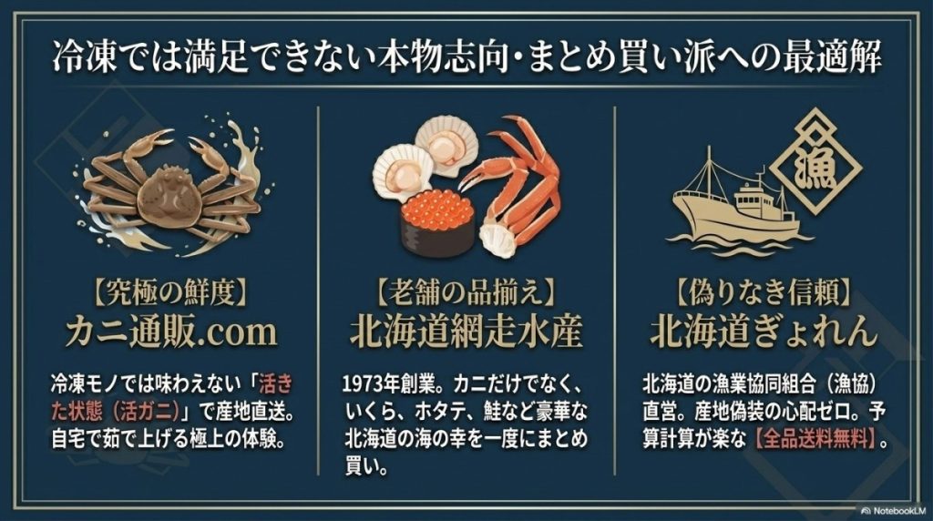 【鮮度・活きガニ重視】産地直送の活きたカニを求めるなら「カニ通販.com」