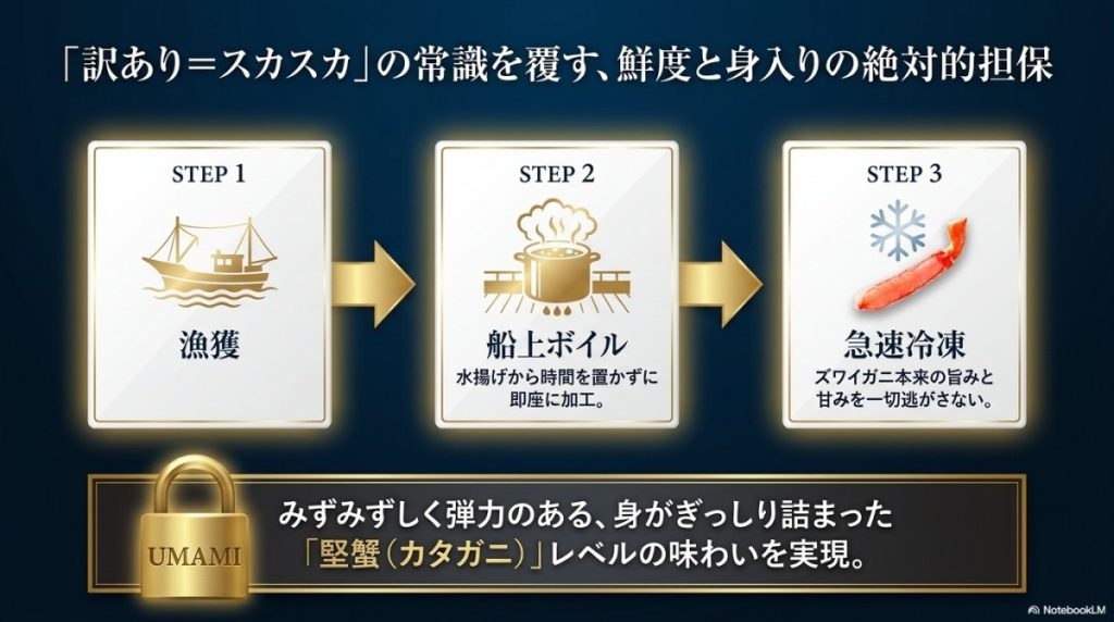 他社と比較しなくても「ディノスの訳ありカニ」なら失敗しない理由