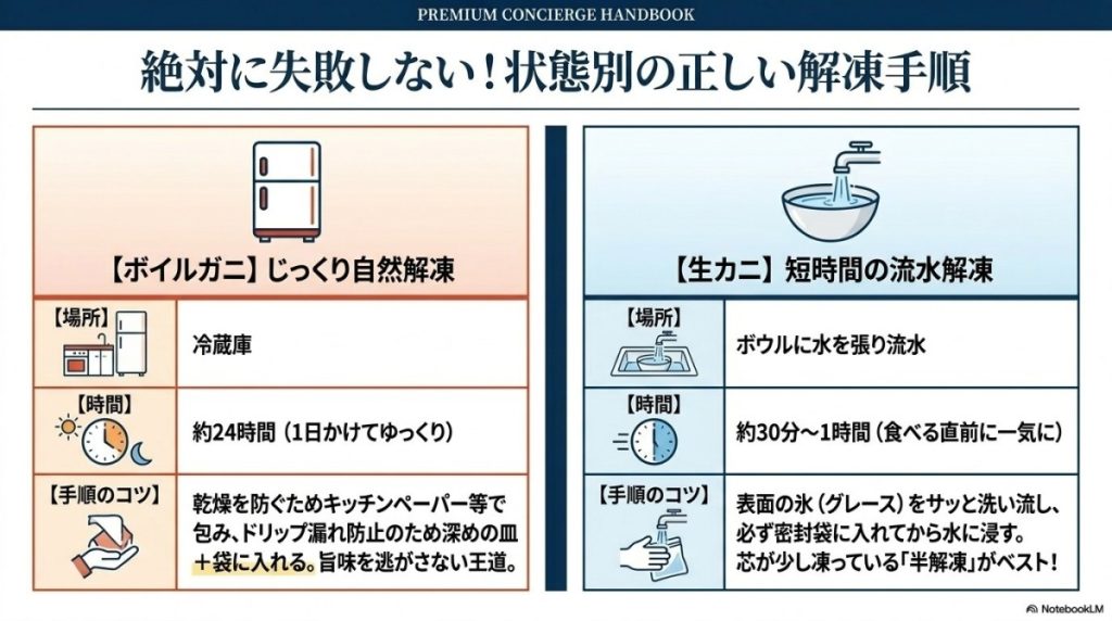 ドリップを防ぐ解凍方法とは?2つの正しい手順(流水・冷蔵庫)