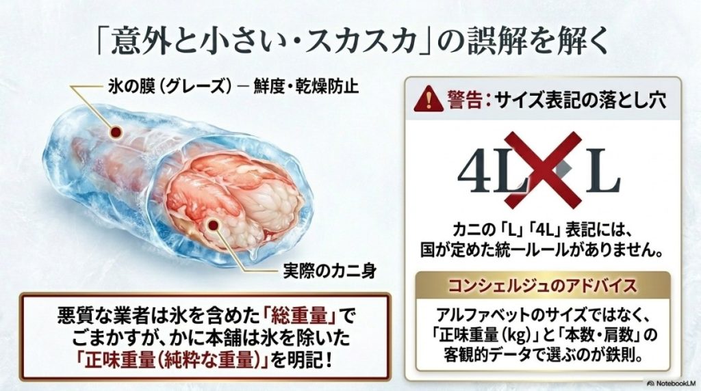 「小さい・身がスカスカ」は勘違い?カニのサイズ規格の違いを解説