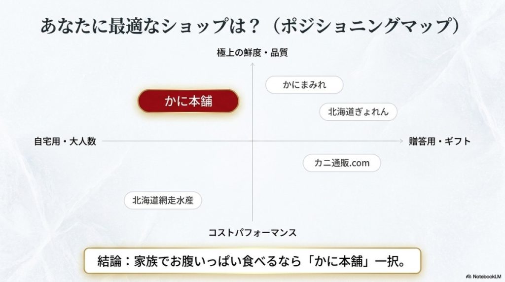 かに本舗は他社とどう違う?カニ通販人気5社の徹底比較