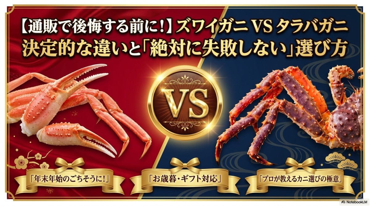 ズワイガニ タラバガニ 違い